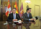 El presidente de la Diputación Provincial, César Rico y el portavoz, Borja Suárez.